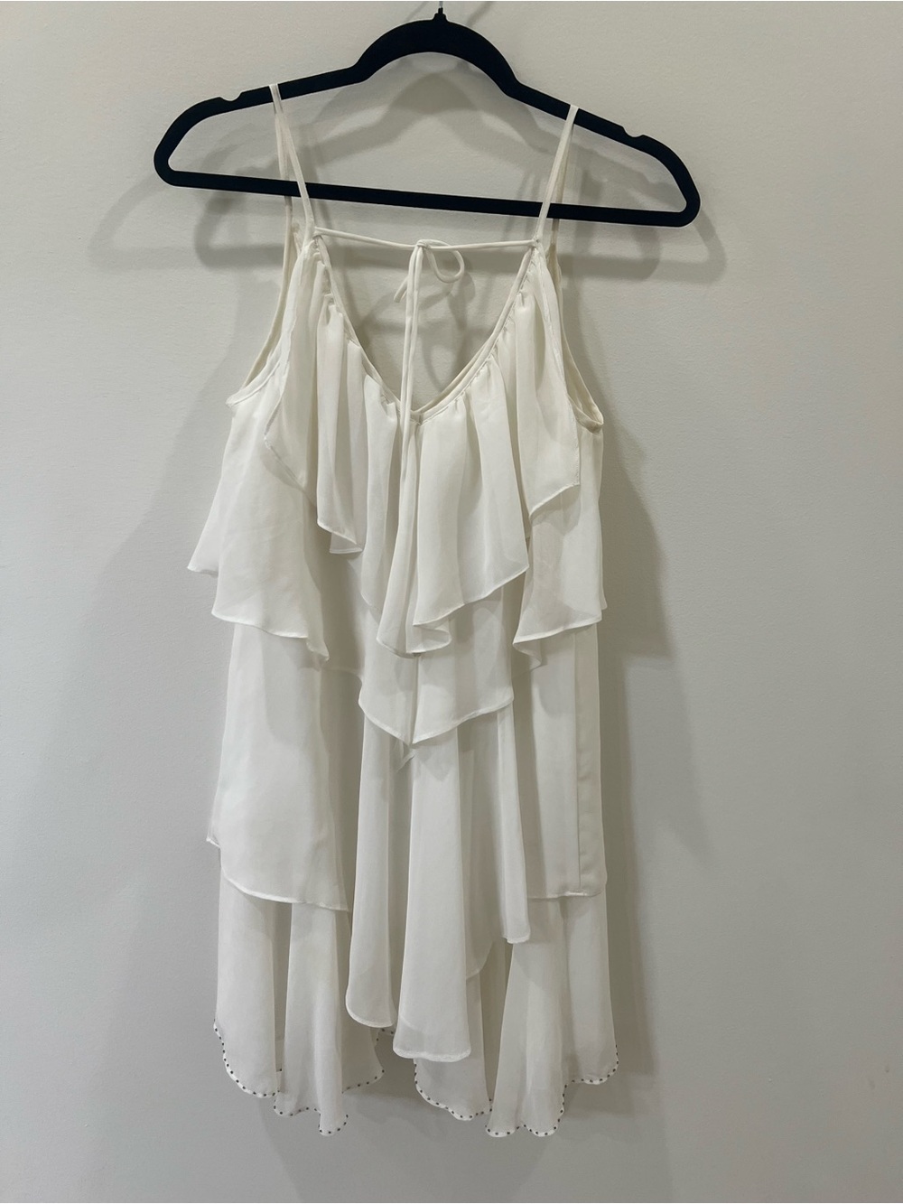 Ryu White Layered Spaghetti Strap Dress - Picture 3 of 4
